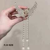 Silver Golden Zircon Butterfly Hair Claw for Women Daily Wear