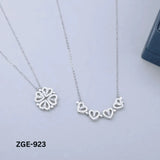 Golden Silver Heart Necklace for Women Daily Wear