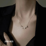 Golden Silver Heart Necklace for Women Daily Wear