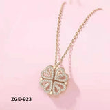 Golden Silver Heart Necklace for Women Daily Wear