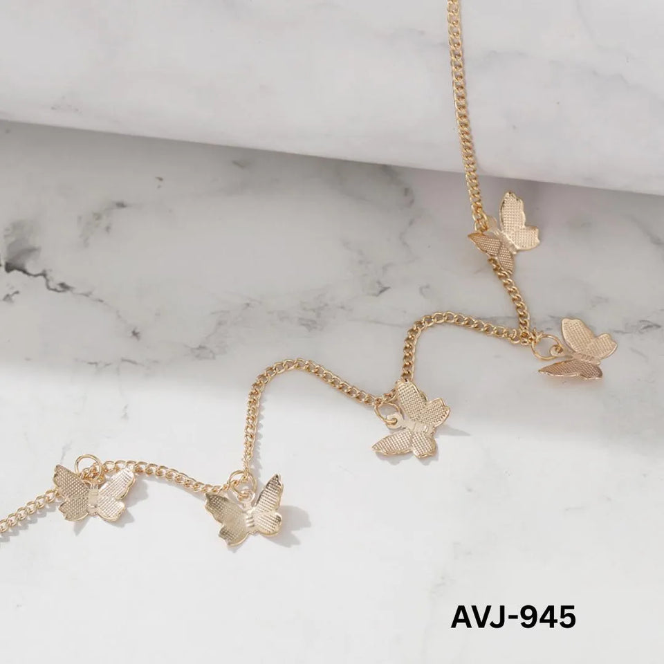 Women Multi Butterfly Necklace Gold Silver Alloy Daily Wear