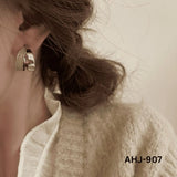 Elegant Korean Two Layer Hoop Earrings for Women