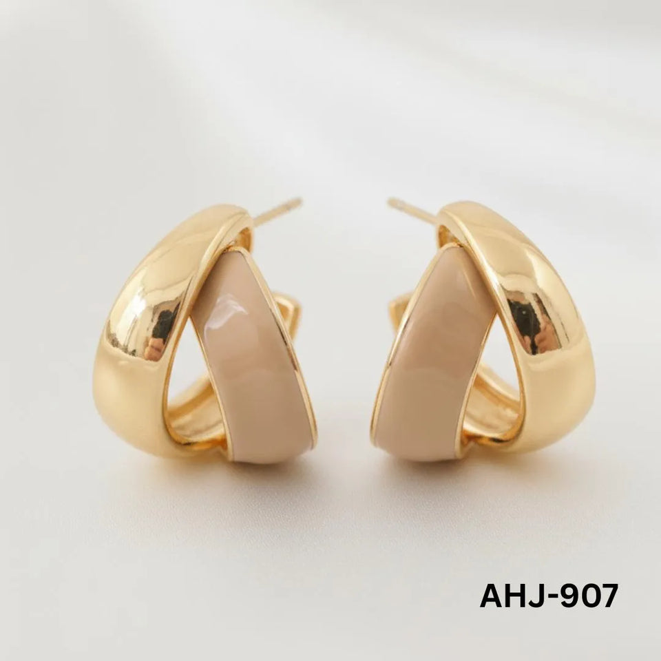 Elegant Korean Two Layer Hoop Earrings for Women