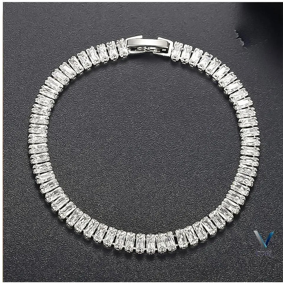 Silver Sparkling Korean Chain Bracelet for Women