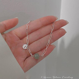Minimalistic Bracelet for Women with Jade Bead