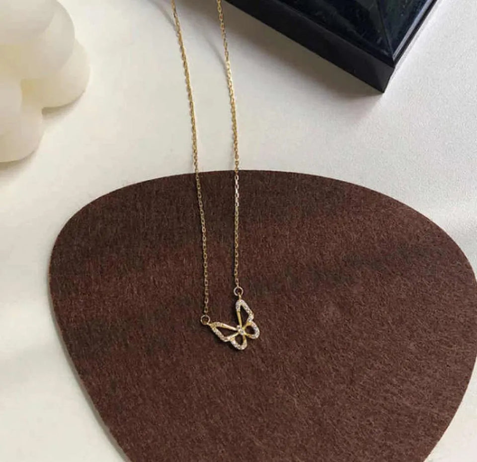 Gold Plated Butterfly Pendant for Women