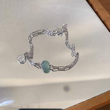 Minimalistic Bracelet for Women with Jade Bead