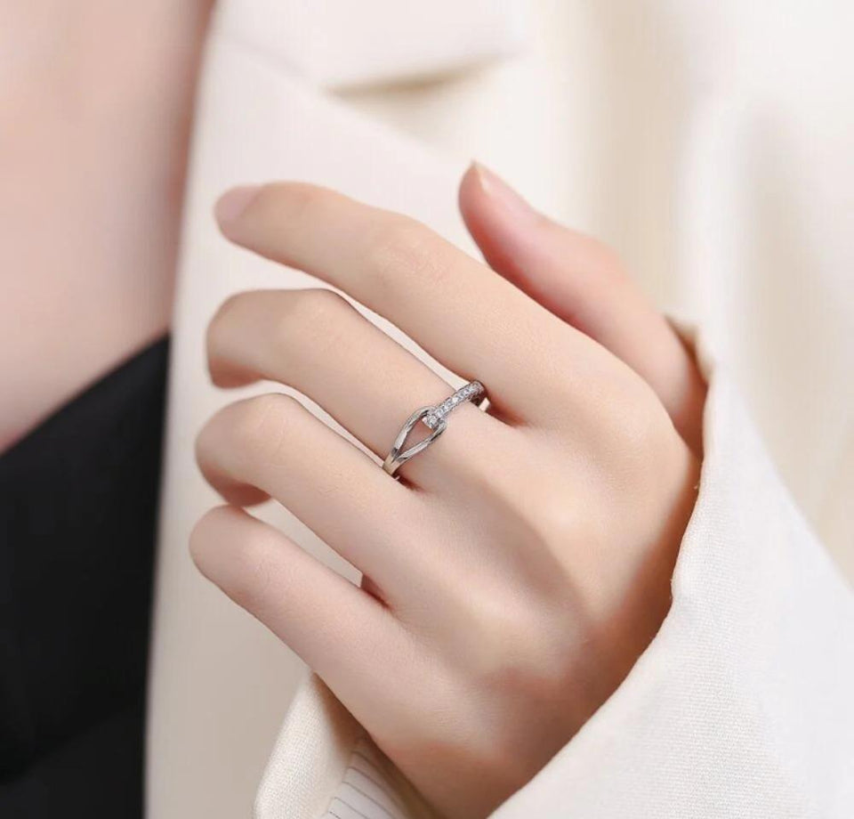 Silver Plated Adjustable Ring for Women Stylish Trendy Design