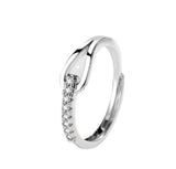 Silver Plated Adjustable Ring for Women Stylish Trendy Design