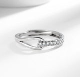 Silver Plated Adjustable Ring for Women Stylish Trendy Design