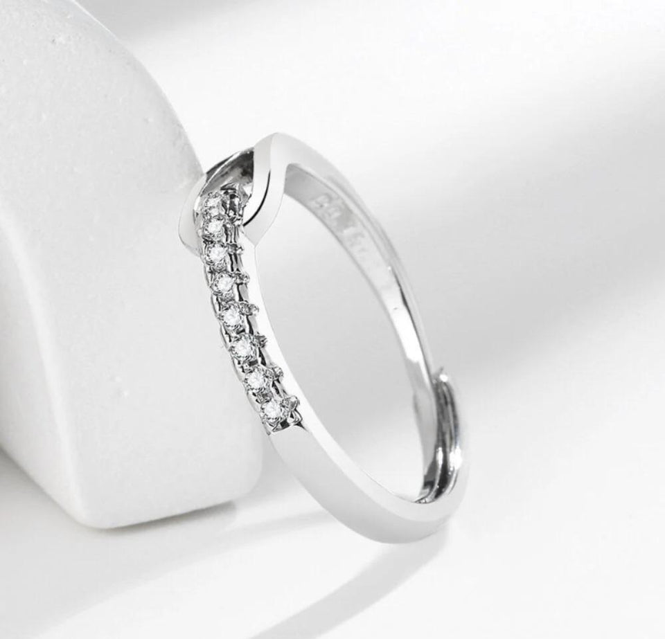 Silver Plated Adjustable Ring for Women Stylish Trendy Design
