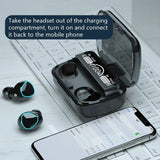 M10-TWS Wireless Bluetooth Earbuds with Charging Case, Black, Durable (Free Home Delivery)