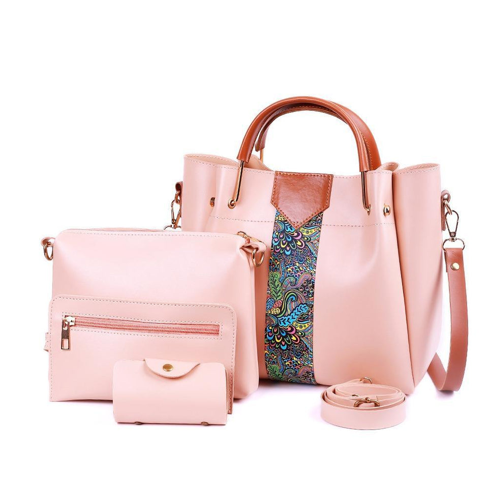 Premium Handbag Set (4 Pieces) – Classy Paisley Collection
