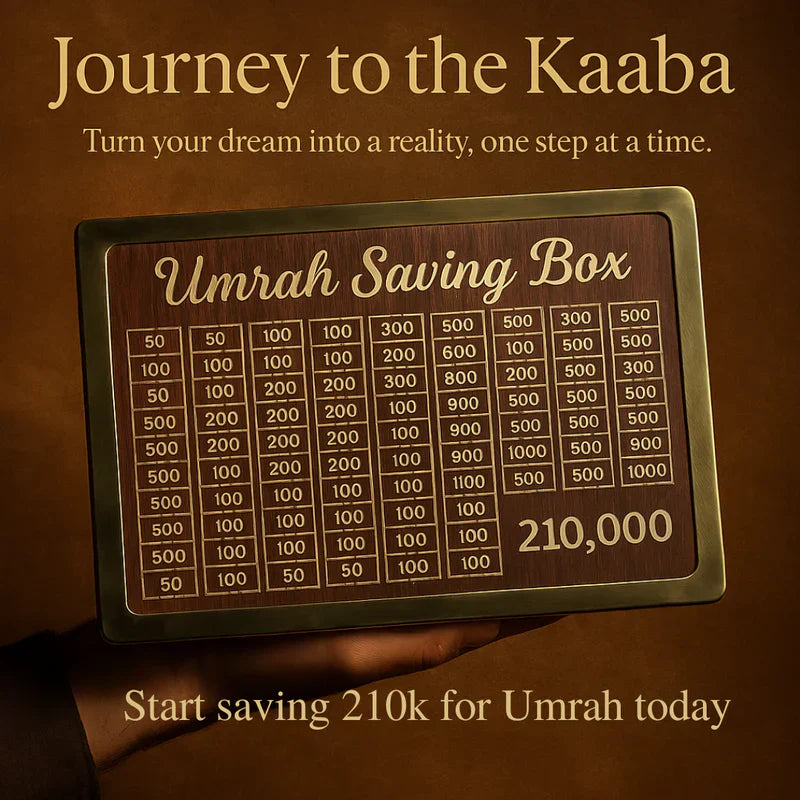Wooden Umrah Saving Box with Free Home Delivery