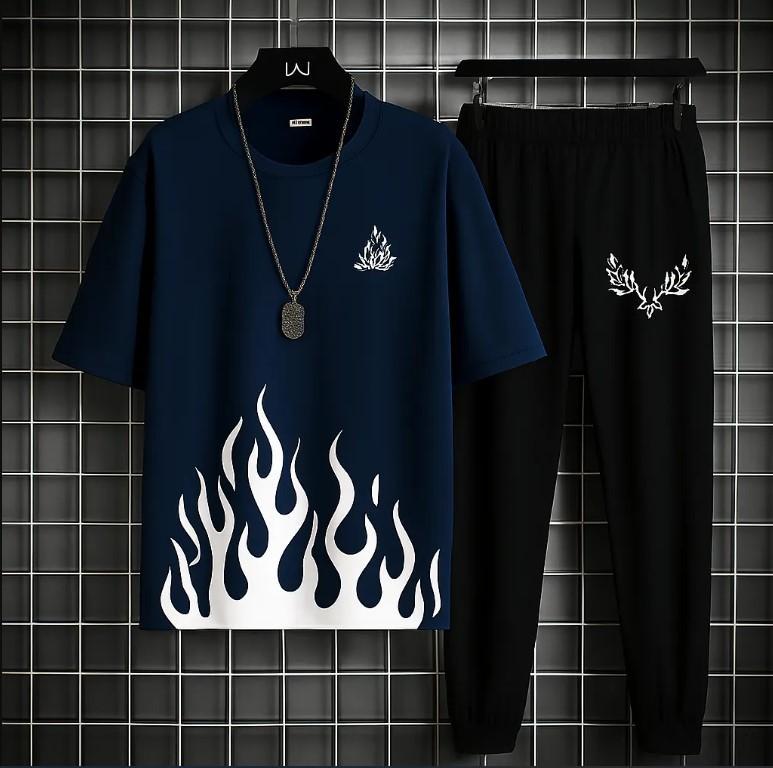 Men's Printed Micro Track Suit - 2 Pcs Comfort Wear