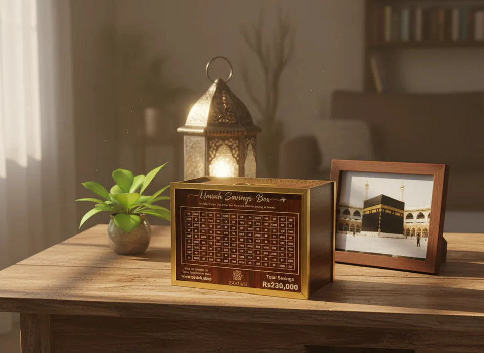 Wooden Umrah Saving Box with Free Home Delivery